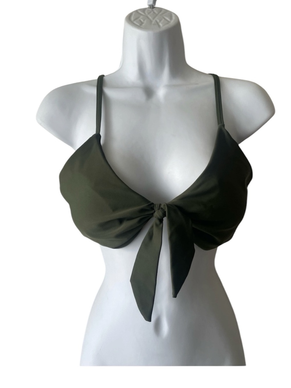 bloom Olive Knot-Front Bikini Top